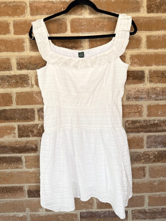 wild fable Dresses & Skirts - wild fable White Ruffled Square-Neck Mini Dress